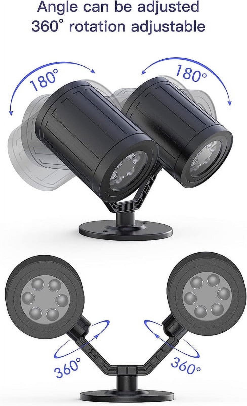 Christmas Snowflake Projector Lights, Double Head IP65 Waterproof Led Snowfall Show Outdoor, Christmas Decorations, Ideal for Xmas Holiday Party Wedding Garden Patio