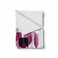 thumbnail image 2 of Wine Soft Flannel Fleece Blanket, Conceptual Collage Artwork with Paper Textured Party Glasses Alcohol Drink Print, Cozy Plush for Indoor and Outdoor Use, 60" x 80", Fuchsia Purple, by Ambesonne, 2 of 6