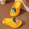 thumbnail image 2 of Ketyyh-chn99 Toddler Girl Slippers Kids Shoes Toddler Kids Boys Girls Stylish Light Indoor Outdoor Non-Slip Slippers Shower Slipper Toddler Soft Sole Slippers Yellow,12, 2 of 3