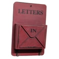 thumbnail image 4 of Masteelf Wooden Mail Key Holder Wall Mount Mail Organizer Hanging Mail Letter Container, 4 of 8