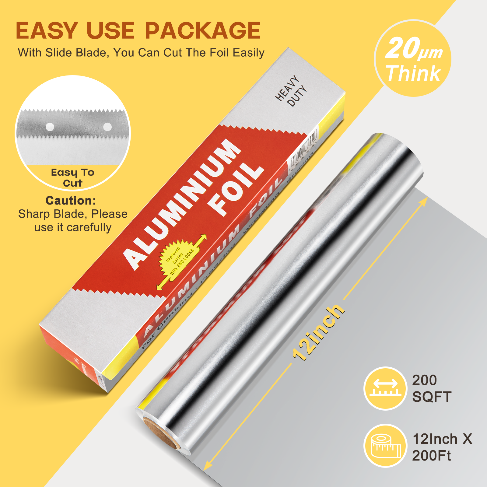 Gped Heavy Duty Aluminum Foil Roll, 200 Square Feet photo 5