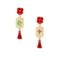 thumbnail image 4 of Gymnture Mahjong Lucky Earrings for Women - Geometric Drop Ear Jewelry, 4 of 10
