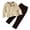 1-29Khaki49, variant on MEZZALL Kid's Autumn Winter Homewear Boys Girls Cartoon Printed O-Neck Long Sleeve T Shirt Long Pants Pajamas Sets Suits Children's Clothing Leisure Sleepwear