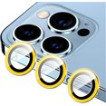 thumbnail image 1 of 4 Pcs Luminous Camera Lens Protector Designed for iPhone 13, Slim Anti-Scratch/Fog/Shatter/Splash HD Clear Strong Absorption Metal Fluorescent Camera Cover, Noctilucent Red, 1 of 5
