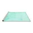 thumbnail image 2 of Ahgly Company Machine Washable Indoor Round Abstract Turquoise Blue Modern Area Rugs, 6' Round, 2 of 4