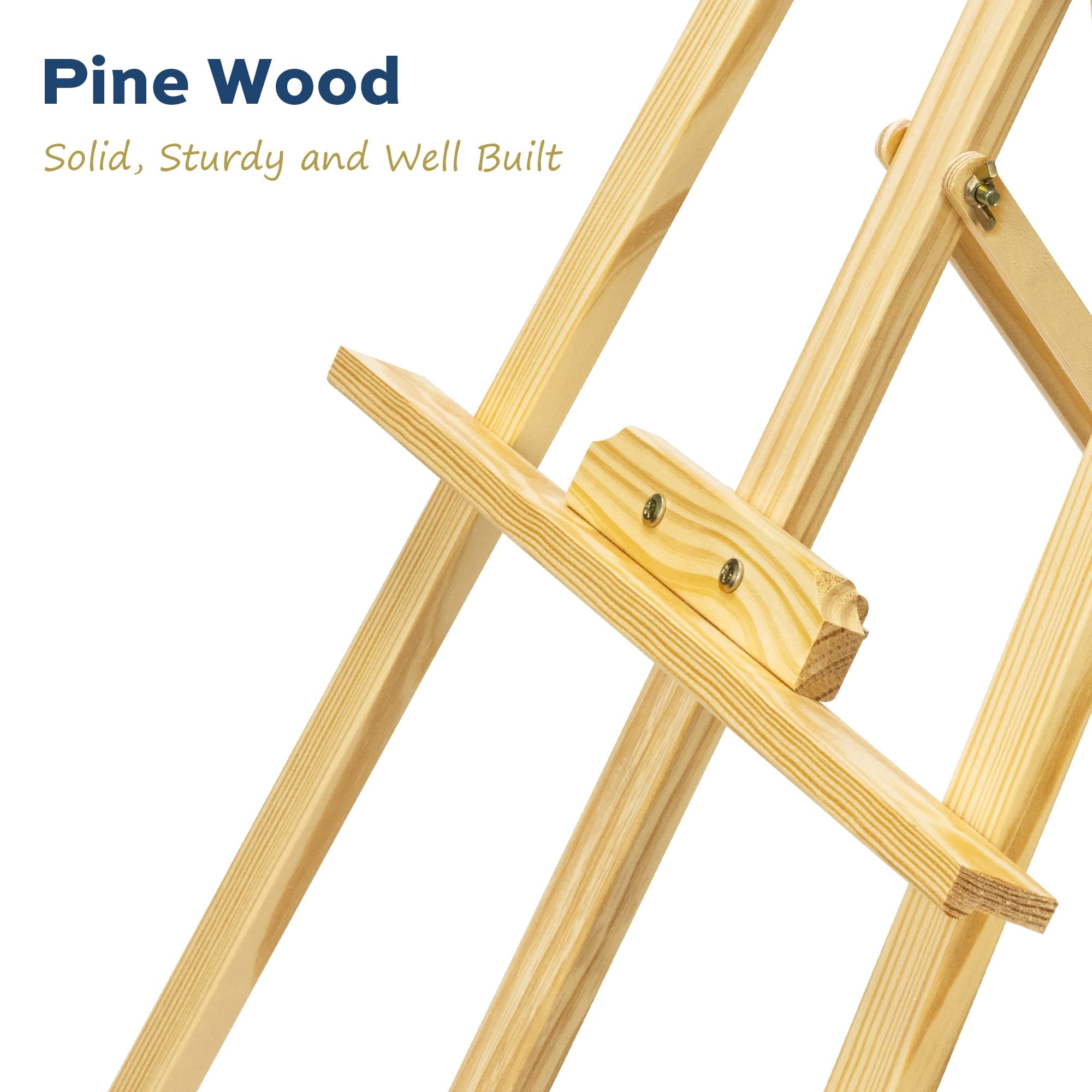 Wooden Easel Stand for Painting, 45" Adjustable Height Folding Art Easel for Canvas,Folding Art Easel for Drawing, Wedding Sign and Poster, Suitable for Kids and Adults