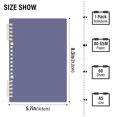 thumbnail image 2 of Haosy Lavender Gray Notebooks 1-subject Journal 60 Sheets A5 College Ruled Paper Detachable Ring 8.3"x5.7", 2 of 6