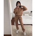 thumbnail image 4 of Hooded Loose Fit Sweatshirt & Joggers (XL, LeopardBeige), 4 of 9