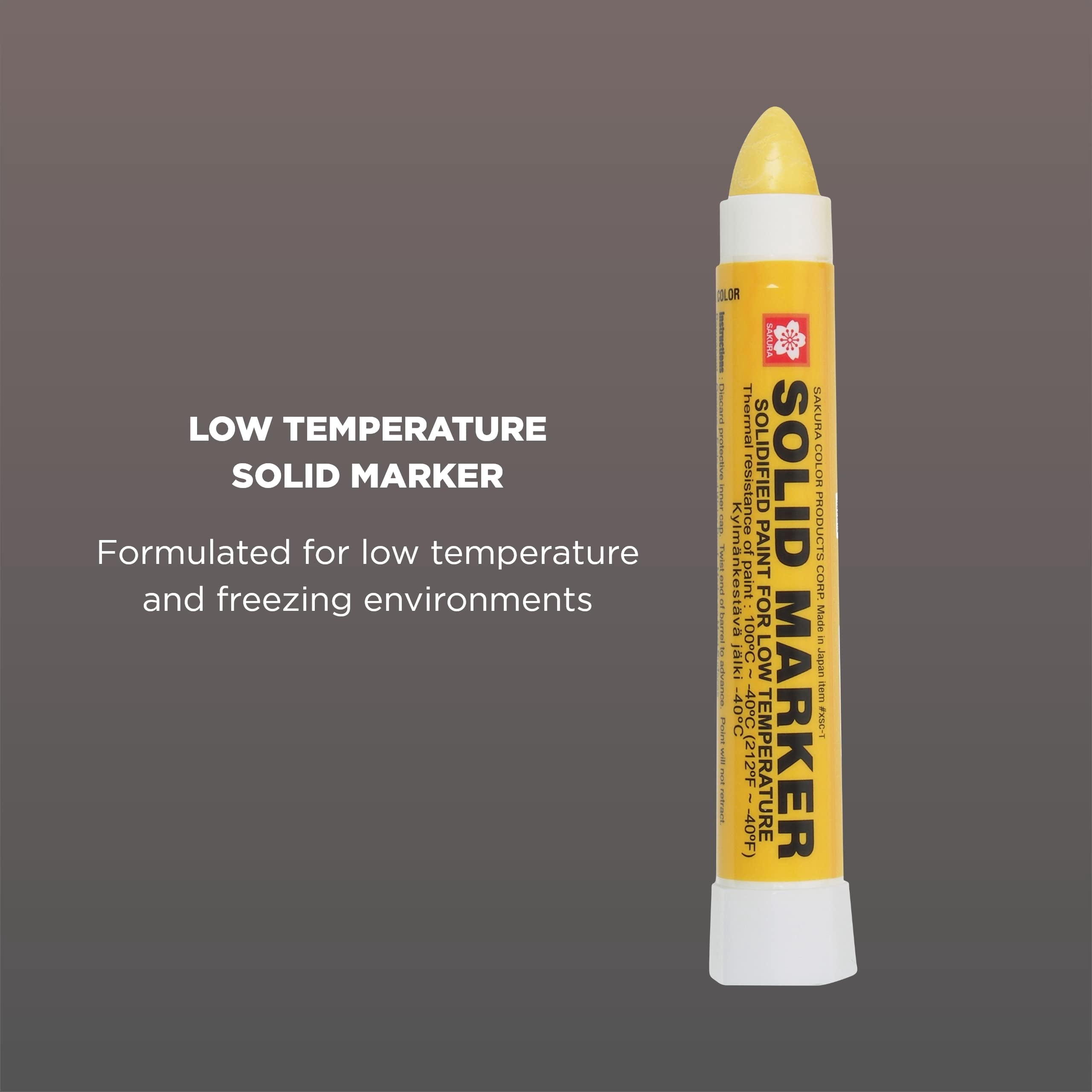 Sakura Solid Paint Markers - Permanent Marker Paint Pens - Window, Wood, & Glass Marker - Yellow Paint - 12 Pack