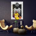 thumbnail image 1 of Carteles de estrellas de baloncesto, pintura sin marco de Kobe y James, decoraciones de pared de fondo para sala de estar, decoración del hogar, regalo de recuerdo, 1 of 4