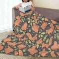 thumbnail image 6 of Rateoe Squirrel And Nuts Print Fuzzy Fleece Throw Blanket Extra Large,Super Soft,Fluffy and Warm Blankets for Couch,Bed,All Season Use (50"x40"), 6 of 8