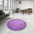 thumbnail image 3 of Ahgly Company Indoor Round Patterned Violet Purple Area Rugs, 4' Round, 3 of 6
