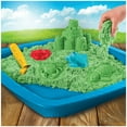 thumbnail image 7 of Kinetic Sand, Sandbox Playset with 1lb of Green Kinetic Sand and 3 Molds, for ages 3 and up, 7 of 7