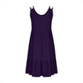 thumbnail image 6 of Busydd Dresses for Women Plus Size XL-5XL Trendy Solid Color Summer Dress Casual Sleeveless Square Neck Sundresses for Women Oversized Loose Flowy Tiered Mini Dress Purple XL, 6 of 7