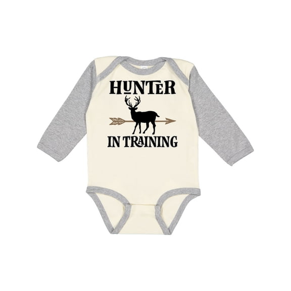 Inktastic Hunter in Training Hunting Boys Long Sleeve Baby Bodysuit