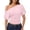 15# Pink, variant on Womens Off the Shoulder Tops Summer Going Out Crop Shirts Cinched Waist Asymmetrical Wrap Short Sleeve T Shirts Cute Summer Casual Work Blouses Y2k Clothes Resort Wear