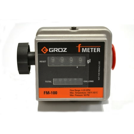 Groz 45685 Mechanical Fuel Meter (Gallons) , 1" NPT (F)