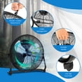 thumbnail image 6 of Canddidliike 3-Speed High Velocity Floor Fan with Adjustable Tilt Angle and Handle-Black, Box Fan For Full-Force Circulation, 6 of 9