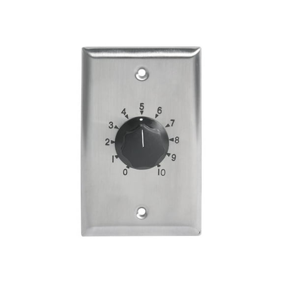 Atlas Sound AT100 Hard Wire Dimmer - Rotary Dimmer - Volume Control - Black Knob