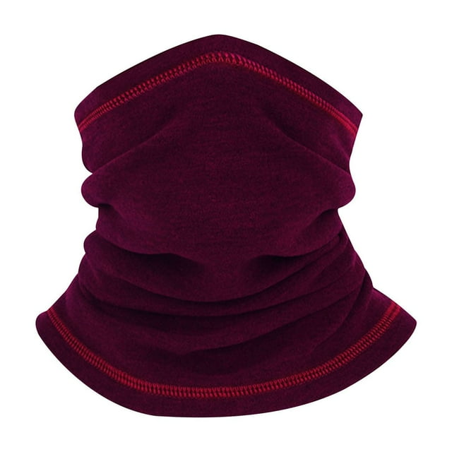 Cache-cou pour Femmes Enfants, Cache-Cou Cache-Cou d'Hiver en Molleton, Cagoule Couvre-Visage et Cou pour Temps Froid, Masque Facial Coupe-Vent pour Garçons Filles Rouge Melon D\'eau