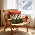 thumbnail image 4 of Zynviq Multicolor Decorative Pillow Covers 18x18inch Christmas Couch Pillow Covers Letters with Zipper Cloth Square, 4 of 7