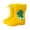 Rain Boots - Yellow, variant on Toddler Boys Rain Boots Waterproof Childrens Footwear with Drawstring Top 3D Dinosaur Egg Pattern Non-Skid Outsole Puddle Jumpers