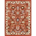thumbnail image 3 of Unique Loom Cape Cod Espahan Rug Terracotta/Black 9' x 12' Rectangle Floral Traditional Perfect For Living Room Bed Room Dining Room Office, 3 of 8