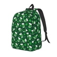 thumbnail image 1 of Kdxio Happy St. Patrick's Day Print Canvas Backpack for School Work Travel Lightweight Unisex Daypack with Laptop Compartment and Adjustable Straps-Small, 1 of 5
