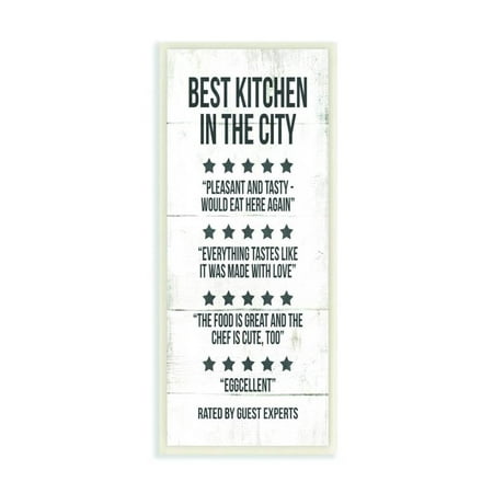 Stupell Industries Best Kitchen Five Star Wood Texture Funny Word Design Wall Plaque by Daphne (The Best Kitchen Design)