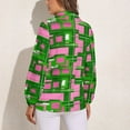 thumbnail image 2 of Pink & Green Fashions & Products! Long Sleeve Blouse Woman Streetwear Casual Shirts Summer Oversize Woman Streetwear Clothing Birthday Present, 2 of 7