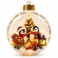 thumbnail image 2 of Fievgin Glowing Christmas Story Ornament, Light Up Mini Holiday Scene Transparent Globe with Warm LED for Tree Window Mantel, 2 of 6