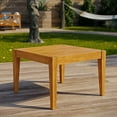 thumbnail image 2 of Contemporary Modern Urban Designer Outdoor Patio Balcony Garden Furniture Side Table, Wood, Natural, 2 of 4