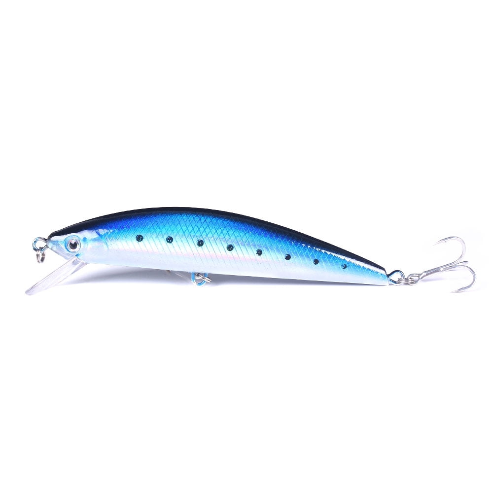 HENGJIA Fishing Lures Large Hard Bait Minnow VIB Lure with Treble Hook Life-Like Swimbait Fishing Bait Popper Crankbait Sinking Lure for Trout Bass Walleye Redfish, 5PCS