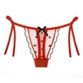 thumbnail image 5 of HUPOM Boyshort Underwear For Women Girls Panties Thong Leisure Tie Elastic Waist Red L, 5 of 8
