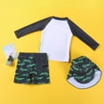 thumbnail image 7 of Glisme Baby Boys Swimsuit 3 Pack Long Sleeve Short Sleeve Cartoon Cute Child Bathing Suit For Beach Pool Size 6-7 Years,Black, 7 of 7