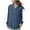 Blue Shirts for Women, variant on Womens Plus Size Shirts Elegant Long Sleeve V Neck Buttons Shirt Loose Fit Comfy Casual Tunic Blouses Spring Solid Color Tops Blue XXXXL