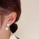 thumbnail image 3 of Pendientes de doble arco de perlas colgante fino de oro elegante arco de perlas Pendientes de la boda de las mujeres Accesorios de Joyería Pendientes para las mujeres, 3 of 3