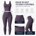 thumbnail image 5 of Feekit Women's 2-Piece Yoga Set, Built-In Bra Tank and High-Waist Leggings, 5 of 8