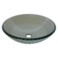 thumbnail image 2 of Novatto TIS-158 IMPONEREN Clear Round Glass Vessel Sink with Etchings  16.5 Inch Diameter  Clear, 2 of 3