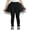 Black, variant on Girls Tulle Skirt Leggings Pants Bowknot Lace Trim Stretch Pants Toddler Kids Sweet Breathable Ballet Dance Bottoms