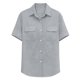 thumbnail image 5 of Mujeres de Manga Corta Tops Casual Color Sólido Doble Bolsillo Botón-Arriba Blusa de Cuello Turndown, Blusas de Manga Corta Casual para las Mujeres de Uso Diario, 5 of 7