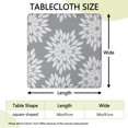 thumbnail image 2 of Washable Fabric Boho Floral Design Tablecloth with Elastic Hem for 36x36 Inch Indoor Outdoor Tables, 2 of 6