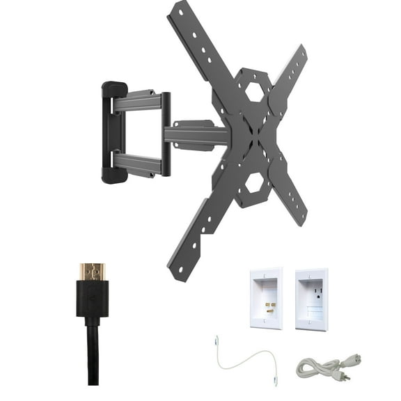 Kanto PS300 Tv Mounting package W/ Single outlet thru wall power kit