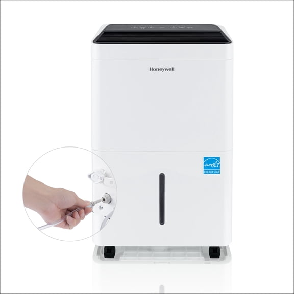 Honeywell 50-Pint ENERGY STAR Dehumidifier with PUMP for 4,000 Sq Ft – Laundry Mode, Auto-Comfort Mode & Thermal Overload Protection, TPFIT50PWK