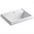 thumbnail image 2 of Kohler K-2991-1-0 Tresham Rectangular Drop-in Sink with Single Faucet Hole, White, 2 of 2