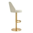 thumbnail image 2 of TOV Furniture Maven Cream and Gold Adjustable Swivel Stool, 2 of 7