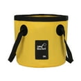 thumbnail image 1 of Contenedor de cubo de agua plegable Zulema lavabo de campamento amarillo, 1 of 8