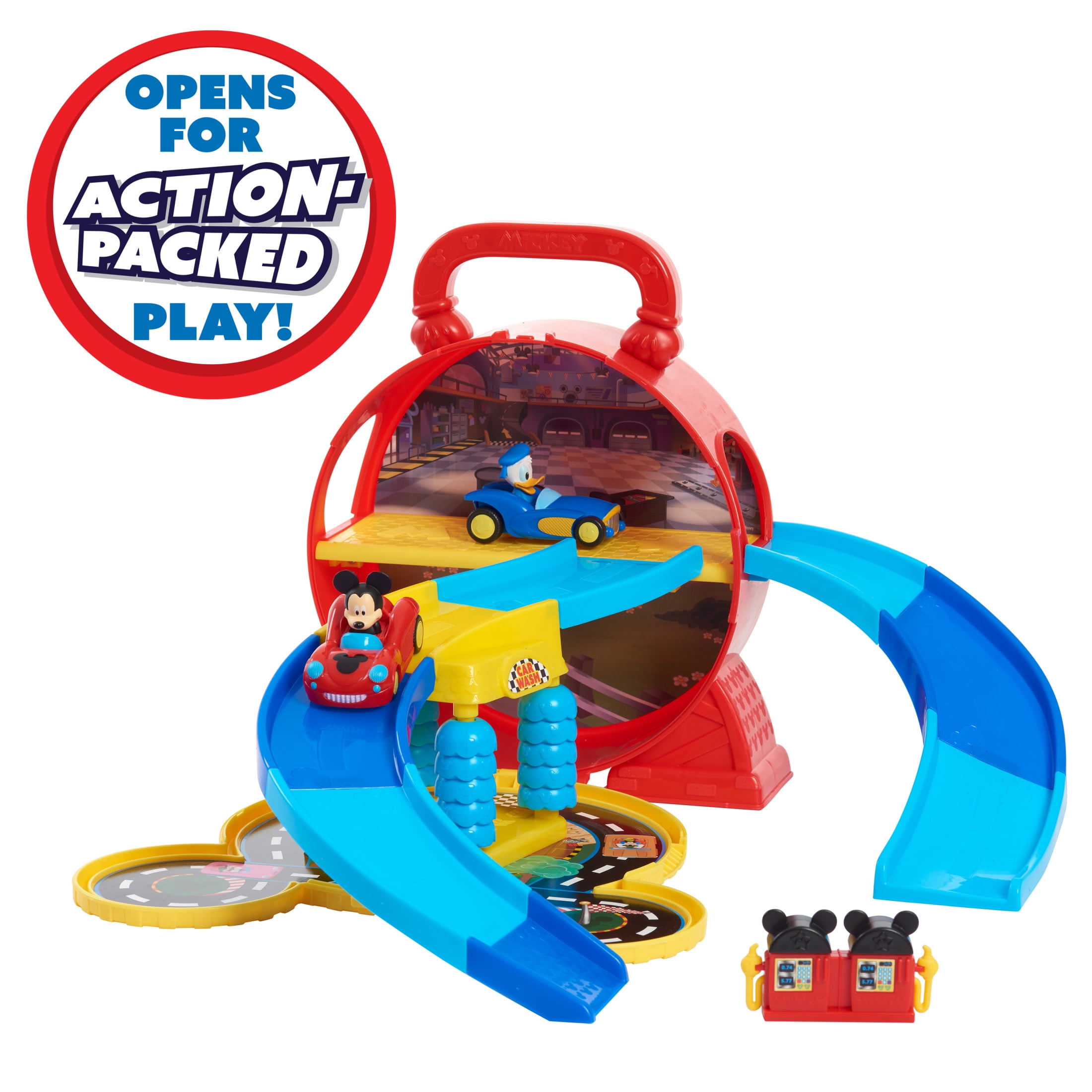 Disney Junior Mickey Mouse Stow 'n Go Garage, Figure and Vehicle