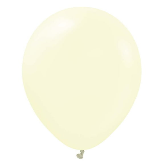 12 inch Kalisan Macaron Pale Yellow Latex Balloons (100 Pack) - Party Supplies Decorations
