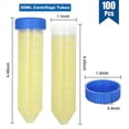 thumbnail image 3 of 100 Pack 50Ml Centrifuge Tubes, 50 Ml Conical Centrifuge Tubes with Graduated Marks, Write-on Spots and Blue Screw Caps, 3 of 7